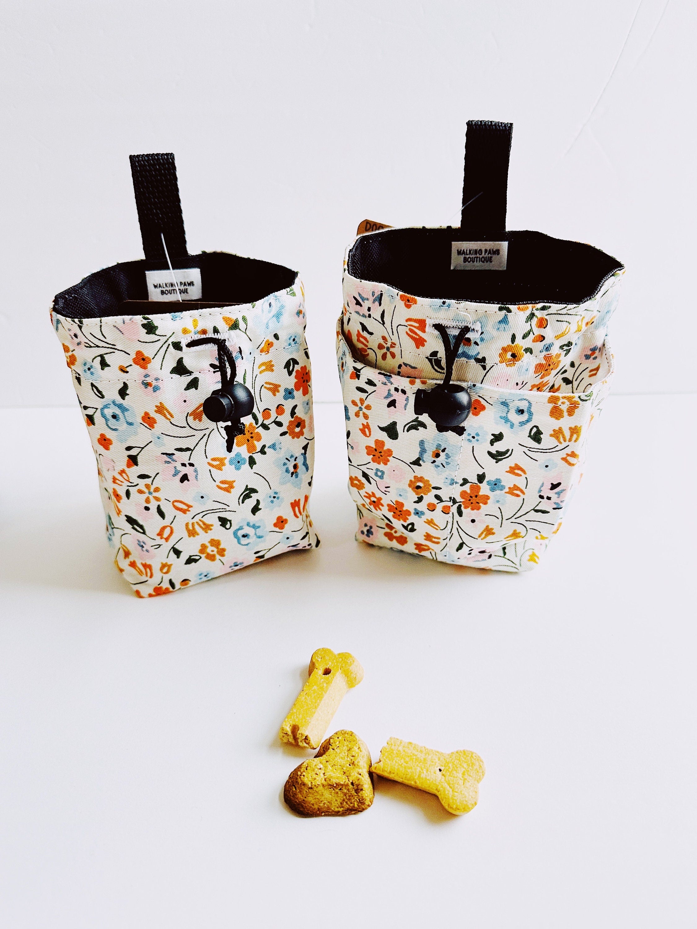 Floral white pouches